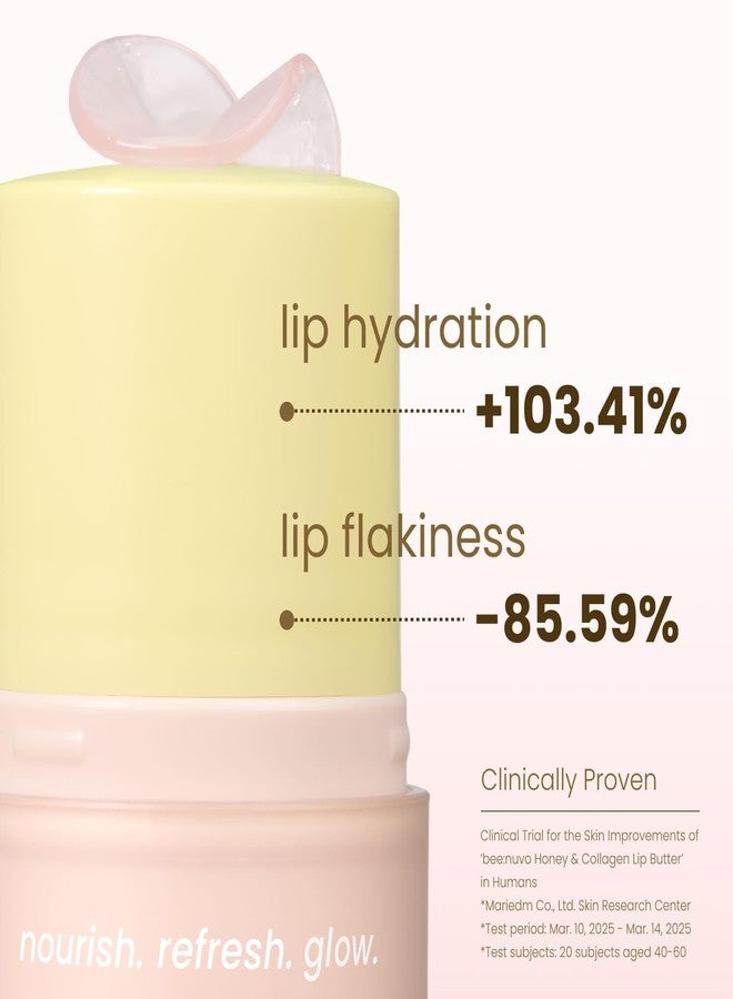 beenuvo Honey & Collagen Lip Butter, Hydrating Lip Treatment, Overnight Lip Mask, Moisturizing Lip Balm with Jojoba Oil & Squalane, Lip Care, Korean Skin Care (0.45 oz) - Image 4